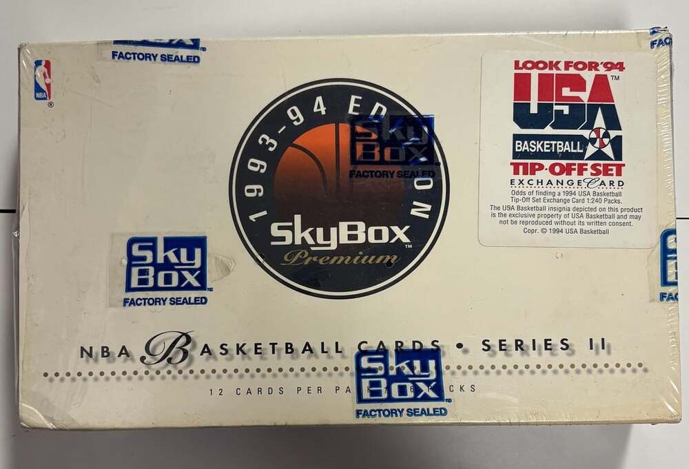 SkyBox Premium 1993-94 NBA Basketball Trading Cards Series II Hobby Box